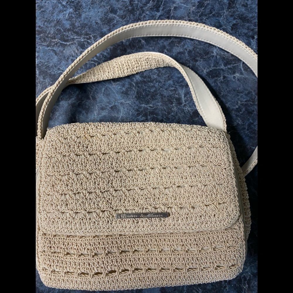 Beautiful  beige Frankie & Johnnie cloth purse